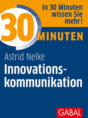 cover image of 30 Minuten Innovationskommunikation